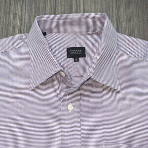Robert Talbott | Elegant Men's Purple Shirt with Houndstooth Pattern
